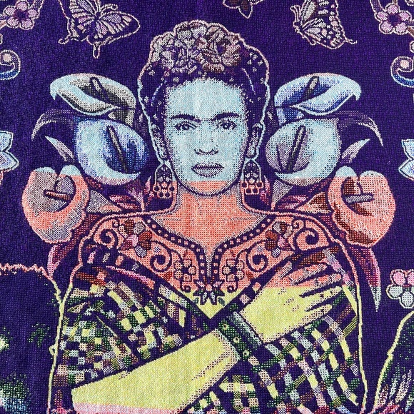 Frida Kahlo Woven Wrap Shawl Rebozo Sarape - Picture 1 of 9